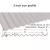 Corrugated Sheet | 3" Iron Profile | Transparent Polycarbonate | 10ft (3050mm)