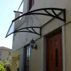900mm x 1200mm Door Canopy Black Brackets Multiwall Bronze