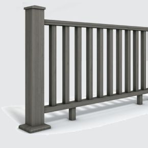 Balustrade Single Post & Rail Kit 1.8M - Grey