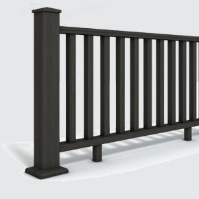 Balustrade Single Post & Rail Kit 1.8M - Charcoal