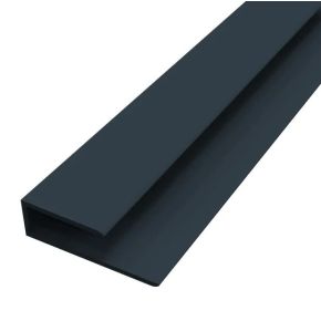 5M J Trim 10mm Boards Foiled Smooth Matt Anthracite Grey