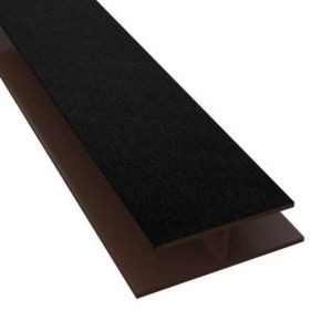 5M H Trim 10mm Boards Woodgrain Matt Black 